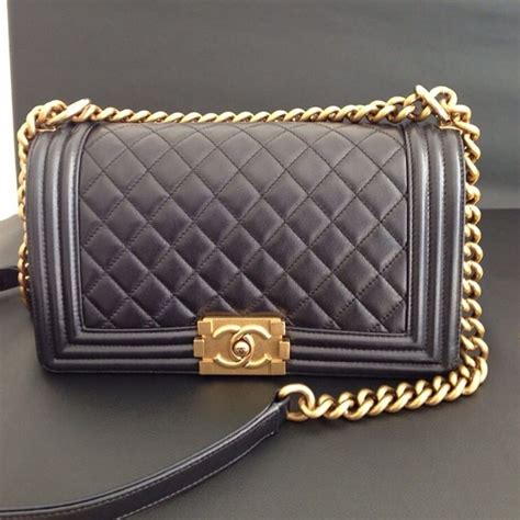 Chanel boy bag gold hardware